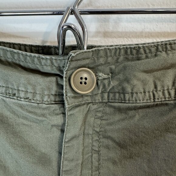 St. John's Bay Skirt Skort 20W Army Green Utility Pockets Cotton Stretch - Picture 3 of 9